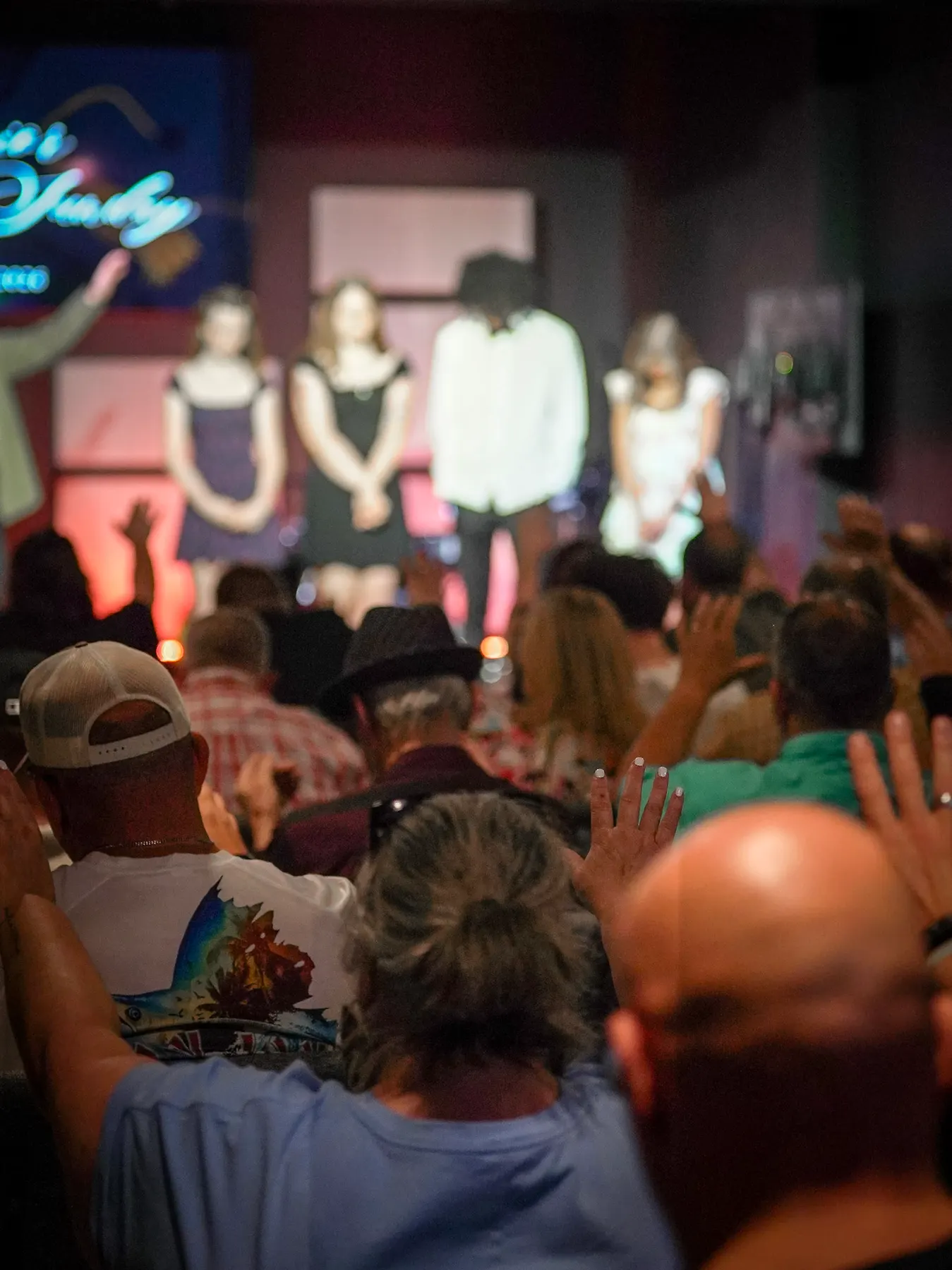 A full room during a Sunday gathering