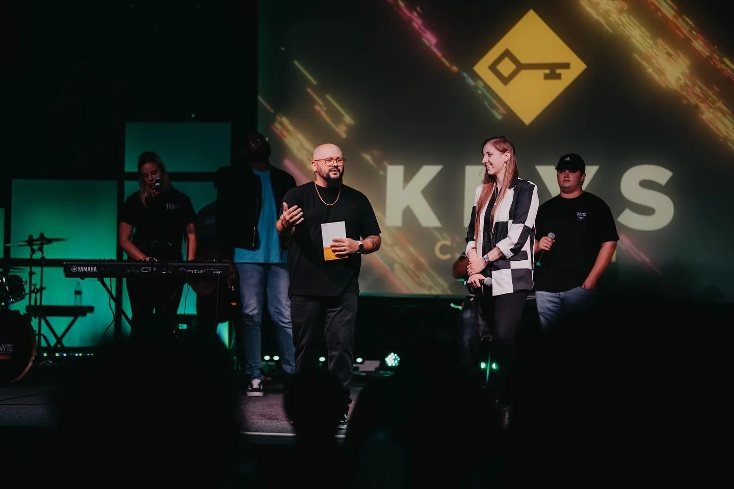 The Lawrences on the Keys Church stage