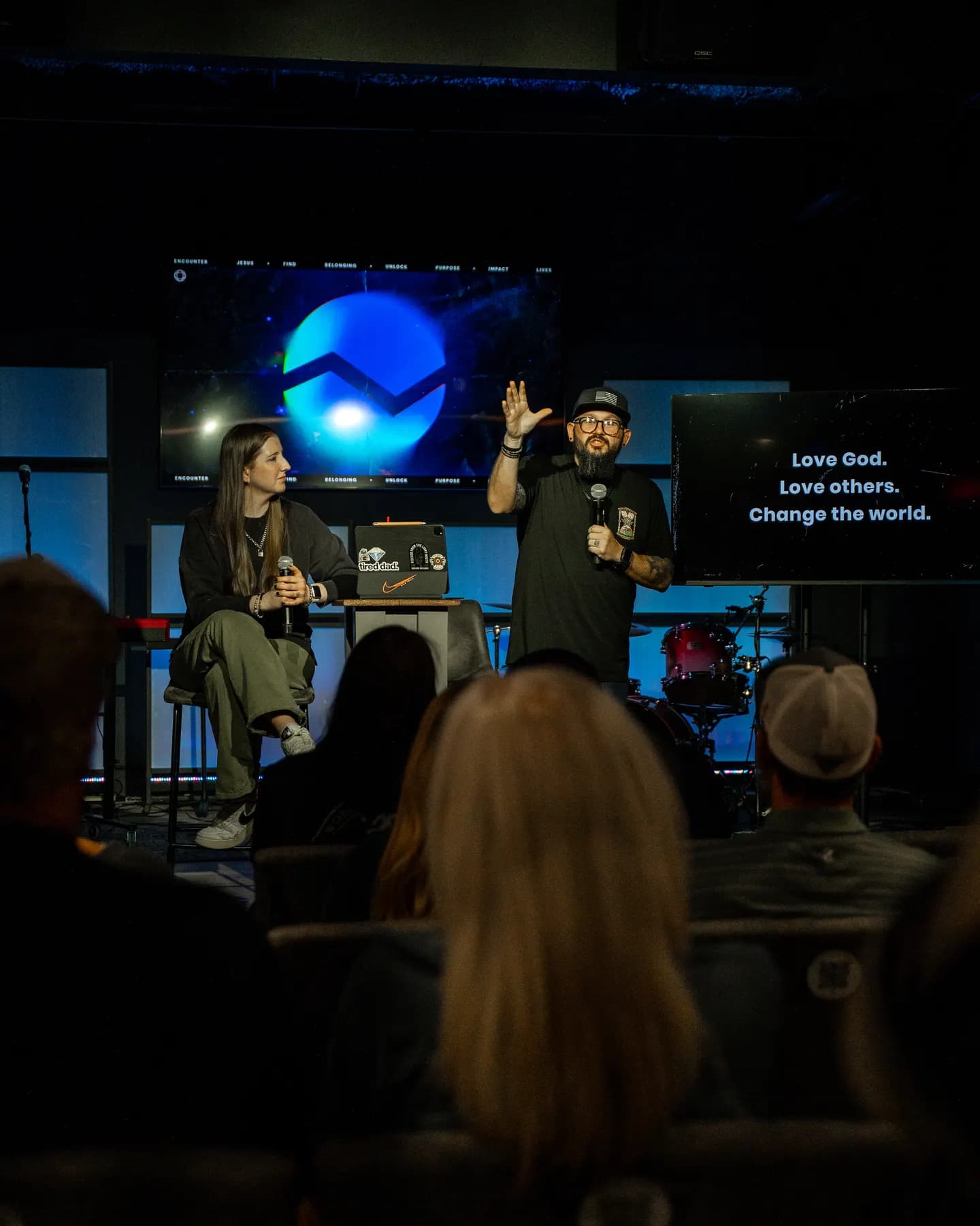 Pastors Scott and Kirstyn Lawrence back on the Rumbling Waters stage